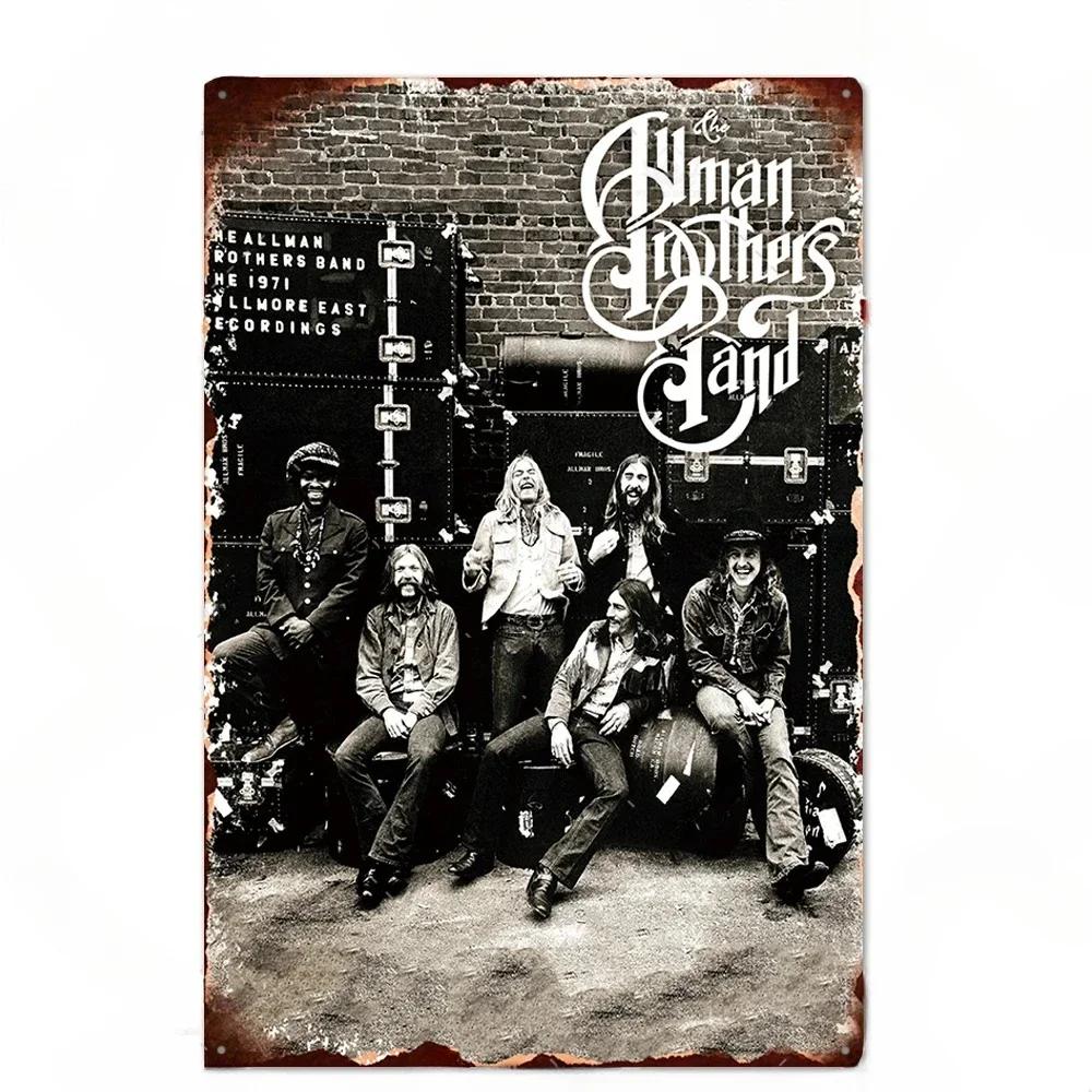 Rock Band Posters Decor Metal Signs Vintage Metal Tin Sign Plaque Metal Wall Plate Bar Club