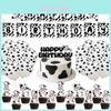 Farm Cow Animal Theme Party Supplies With Paper Flags Balloons For Birthday Events