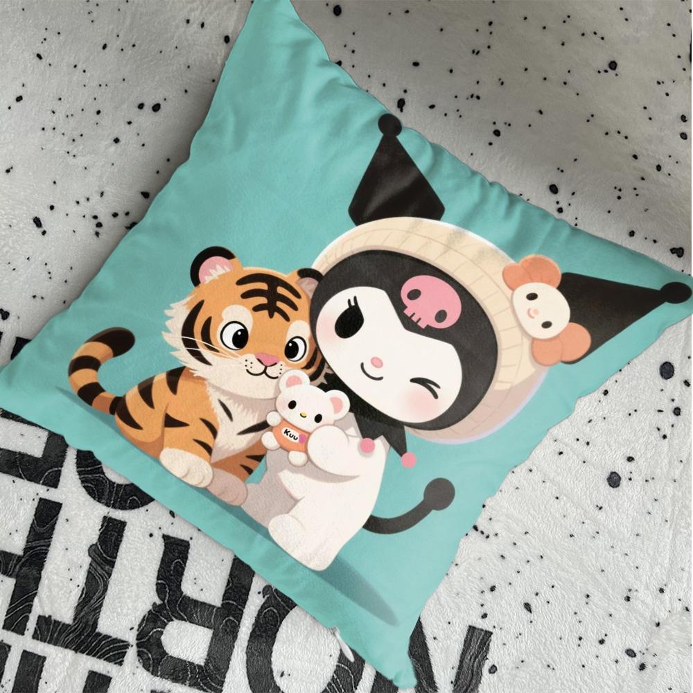 Kawaii K-Kuromi Cushion Covers 45X45 Cushions Cover Pcute Christmas Decoration Decorative Pillow Ornamental Pillows Nordic