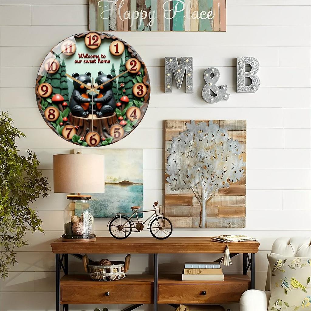30cm Diameter Glass Wall Clock Building Confidence with Clear and Full Disclosure
