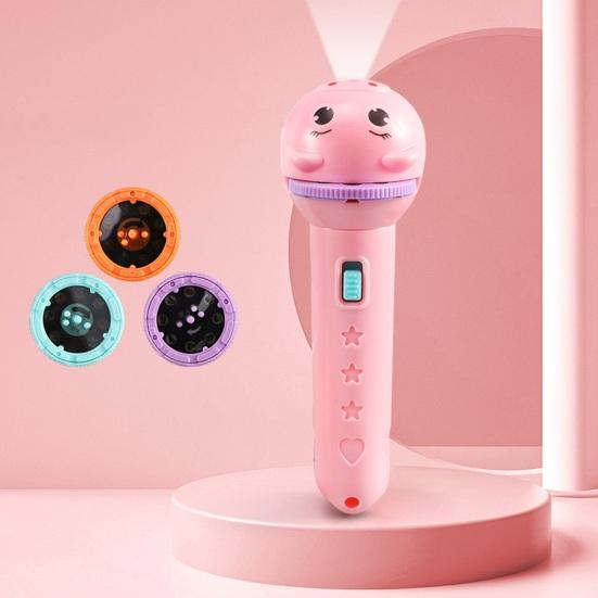 Kids Story Projector Flashlight Animal Image Projector Toy with Changeable Discs Early Learning Educational Toy for Bedtime Fun Gift for Children