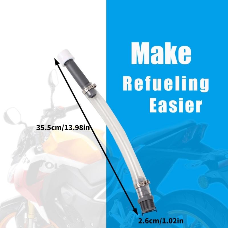 Racing Fuel Filler Jugs Hose 14Inch Transparent PVC Gas Can Hose with Hose Bender Racing Fuel Filler Hose