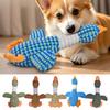 Dog Teething Toy Wild Goose Chew Toy Mental Stimulation Dog Toy with Built-In Squeaker Tough Fabric Puppy Teething Relief Toy