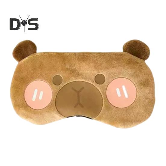 

Капибара светонепроницаемый чехол для глаз с эластичной лентой плюшевый мультяшный зверь компресс на глаза для мужчин и женщин путешествия сон затемняющий чехол для глаз D