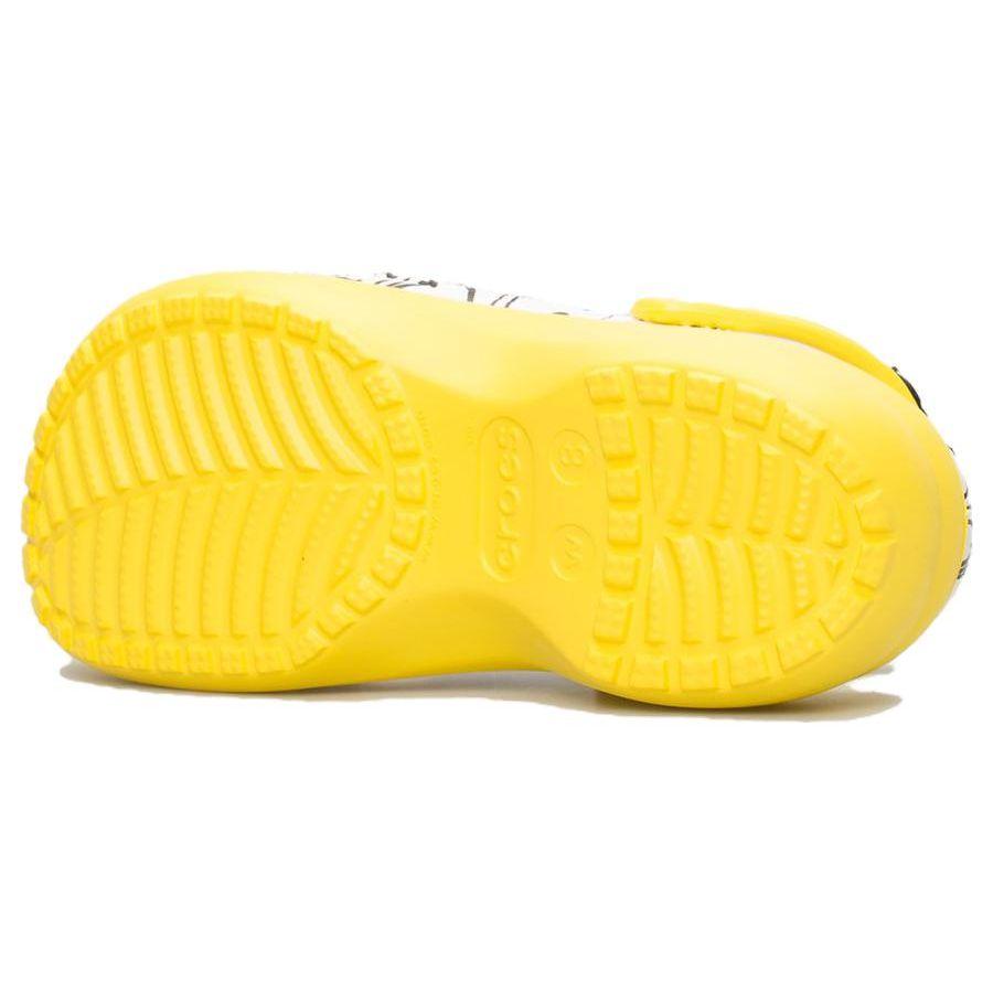 Crocs Smiley X  Classic Clog Comfortable Versatile Clogs Women Clogs White Yellow 207980-94S