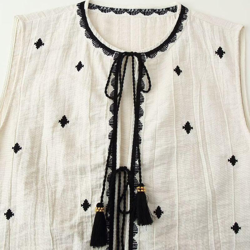 Kaslead New Women Clothes Western Style Fashion Embroidery Su Sui Vest Shorts 1971150 1971050