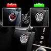TOMALL Bling Car Engine Start Button Cover Diamond Interior Crystal Push Start Button Ring