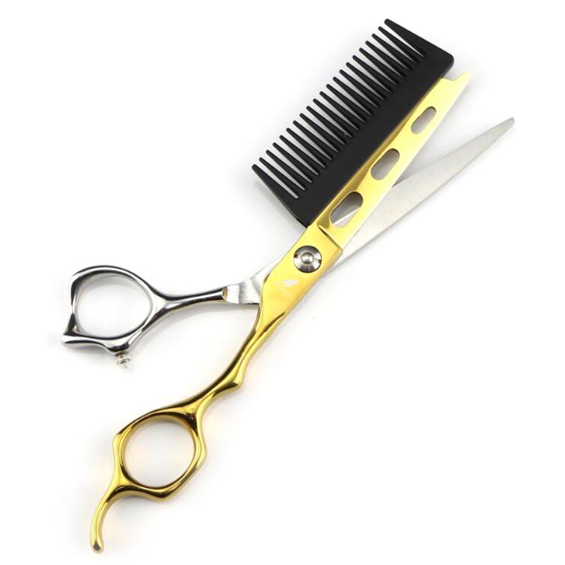 Professional Hairdressing Scissors With Detachable Comb 2 In 1 Hair Scissors Hair Cutting Scissors With Comb 6Inch