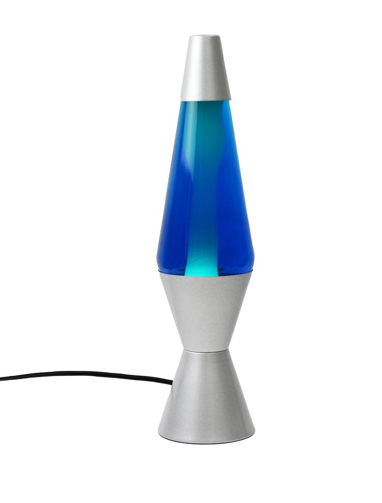 Bcl Lava Light Silver X Blue Table Lamp