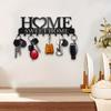 1PC Black Metal Key Holder Wall Mounted Key Holder Sweet Home Design Style Key Holder with 10 Hooks
