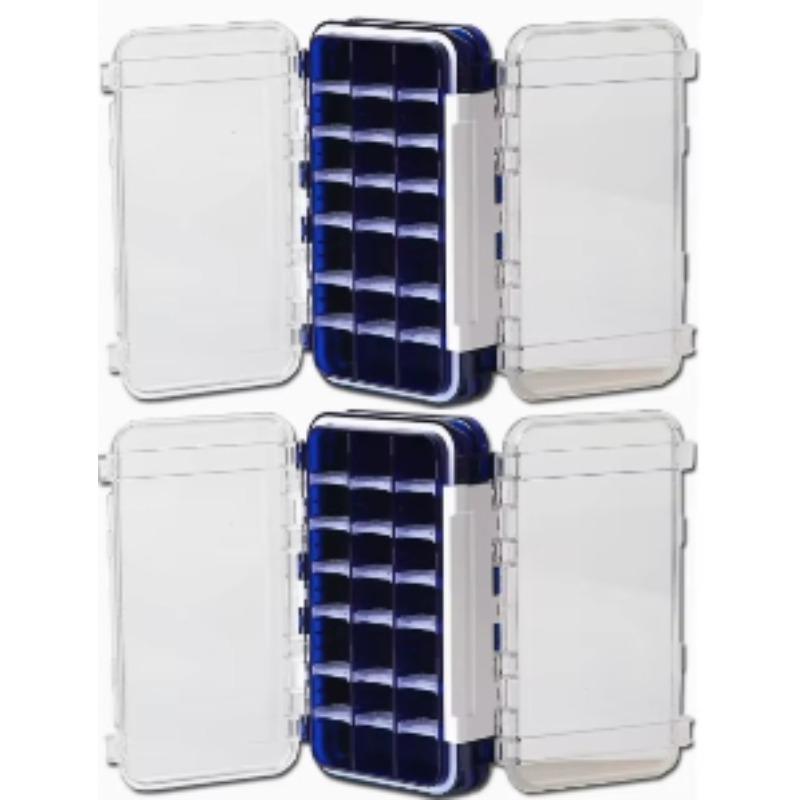 Double-sided lure storage box, portable waterproof artificial bait storage box, fishing gear accessory storage box