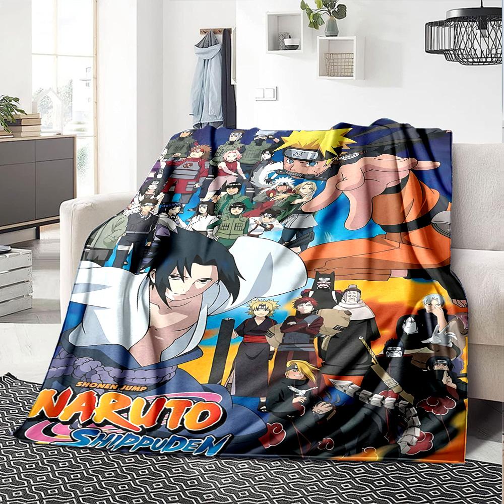 1pc Narutos Evolutionary Journey Flannel Blanket for Super Soft Cute Comfort Blanket for Travel Bedding Couch Sofa Blanket Y72347
