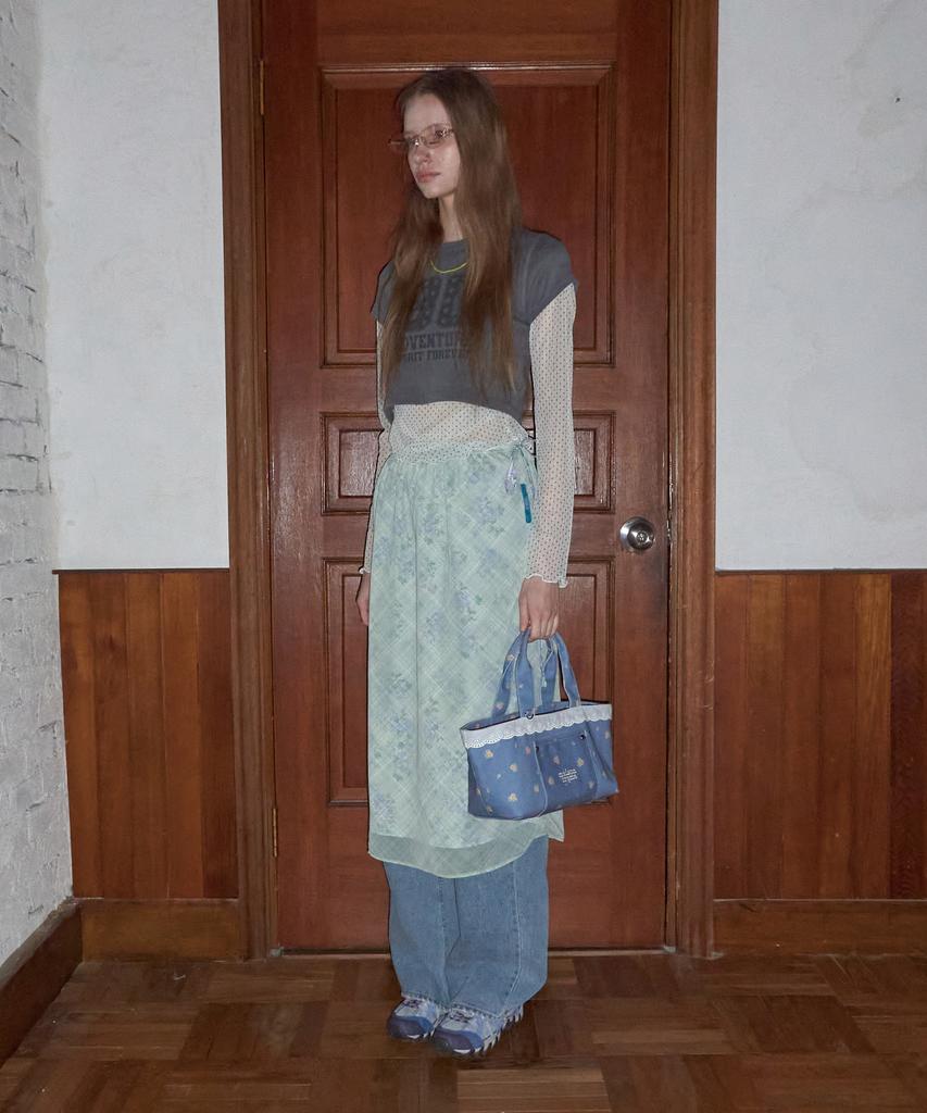 Maison Creme Floral Lace Tote Bag_Cloudy Blue