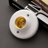 Ceiling-Mount E27 Ceramic Flat Lamp Holder with Screw Base