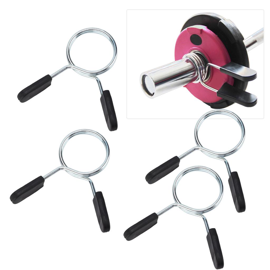 4Pcs Barbell Clamp Spring Collar Clip Gym Weight Dumbbell Spring Lock Standard Lifting Kit