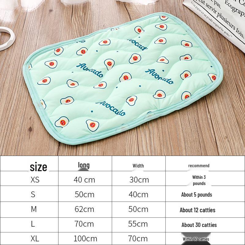 Summer Cooling Ice Silk Pet Mat: Breathable Cat and Dog Bed for a Cool Sleeping Experience