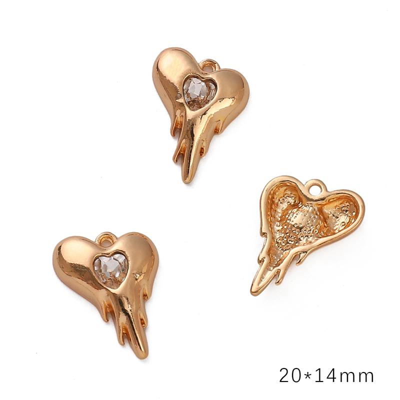 Γούρι Κράματος Διαμαντιού Καρδιά Αστέρι Φεγγάρι Μενταγιόν Κολιέ Βραχιόλι Σκουλαρίκια Αξεσουάρ Κοσμημάτων DIY