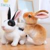 Enorme mini juguete de simulación de perro y conejo, lindo animal suave, muñeco de simulación, regalo de cumpleaños de Pascua, juguete para niños, decoración de dormitorio