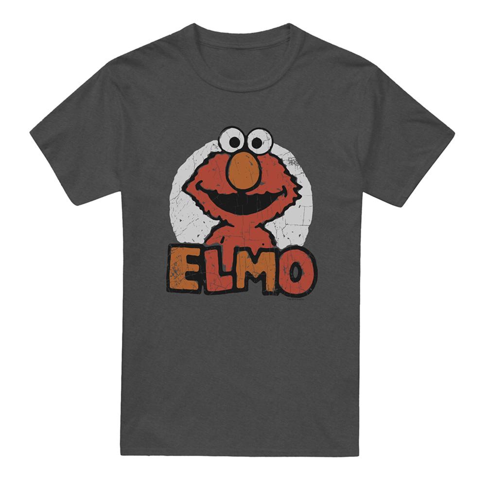 Sesame Street Unisex Adult Elmo Heather T-Shirt