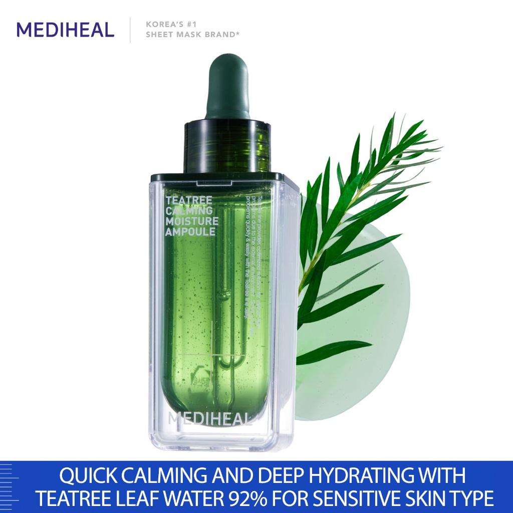 

MEDIHEAL Успокаивающая увлажняющая ампула с чайным деревом, 50 мл, быстро успокаивает и глубоко увлажняет чувствительную кожу