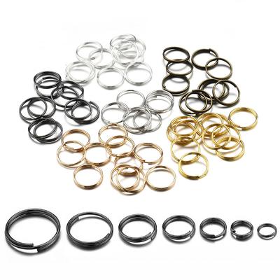 Porta-Chaves de Metal Conector de Argola Dupla Acessórios para Fabricação de Joias Achado Suprimentos DIY para Chaveiro