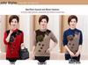 Women's Plus Size Knit Sweater - Velvet Thickened Base Layer for Middle-Aged & Elderly, Autumn/Winter Loose Fit.