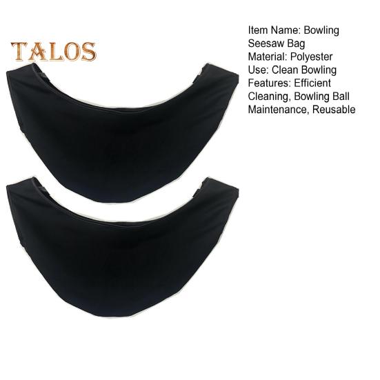 2 Pcs Bowling Seesaw Bag Washable Bowling Ball Polisher Bags Black Ball Cleaner Towel for Bowling Ball Cleaning And Storage