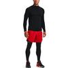 Under Armour Rush Series Solid High Collar Sports T-Shirt Men Tops Black 1366059-001