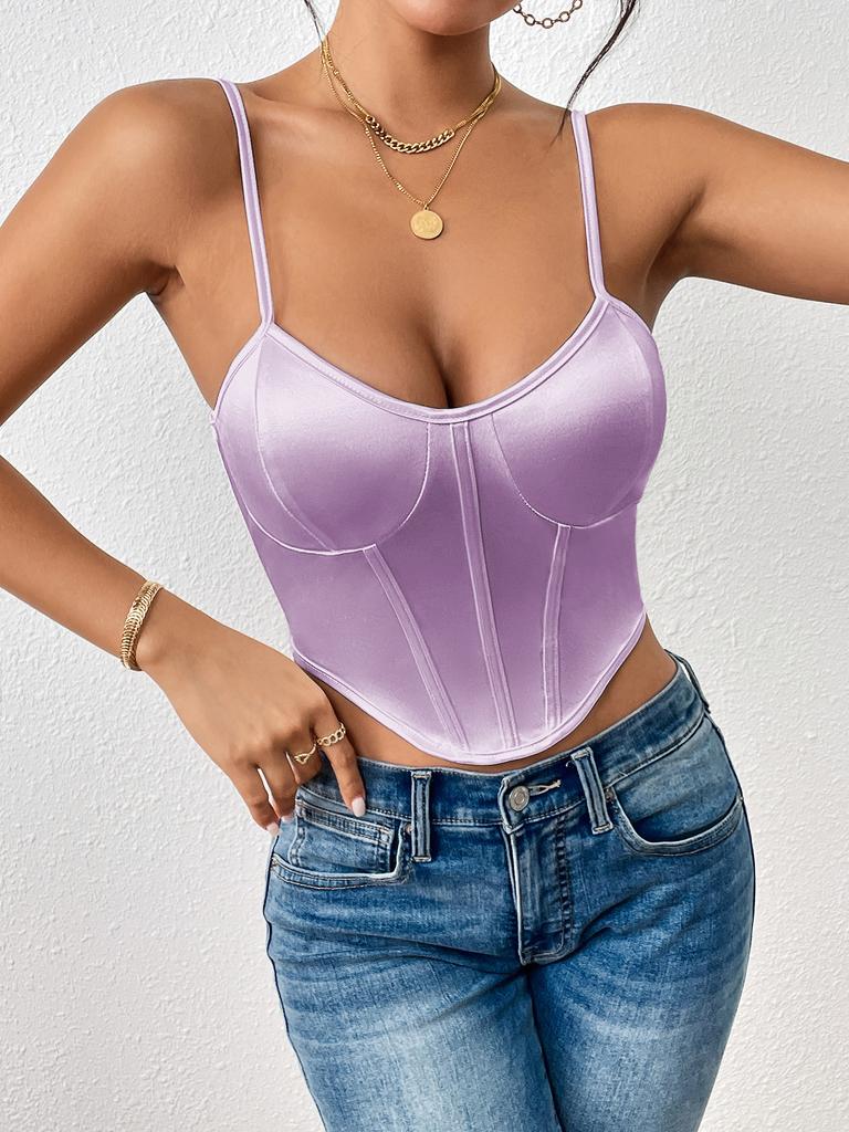 Ocazional top cu gât în V Crop Tops Femei Vară Camisole Culoare Solidă Camoză Moda Tub Femei Fără mâneci Crop Vest Y2k