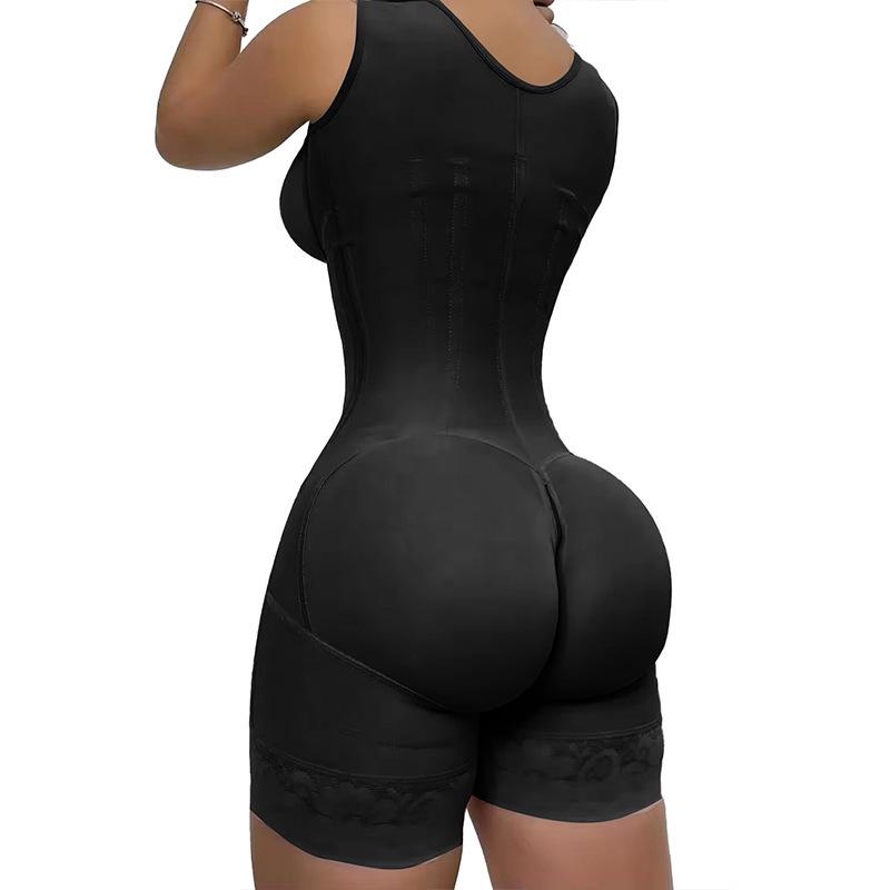 European & American Mesh Abdomen Control Bodysuit - Adjustable Postpartum Shaping Cincher for Women