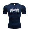Abbigliamento Fitness Estivo Felpa a Compressione Manica Corta Uomo Corsa Asciugatura Rapida Top Palestra Allenamento Bodybuilding Maglietta