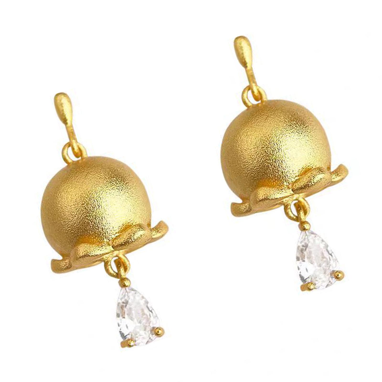 

Elegant New Chinese Styles Golden Lilys Of The Valley Droplet Earrings Comfortable Alloy Jewelry for Trendy Women