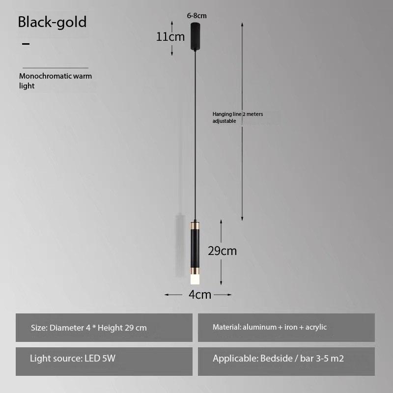 Luxury Minimalist Double Head Led Chandelier Gold Black Home Decor Pendant Hanging Lamp for House Creative Furniture Lighting