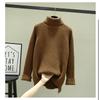 Fashionable Loose Knitted Sweater for Women with High Collar Autumn Outfits Tops