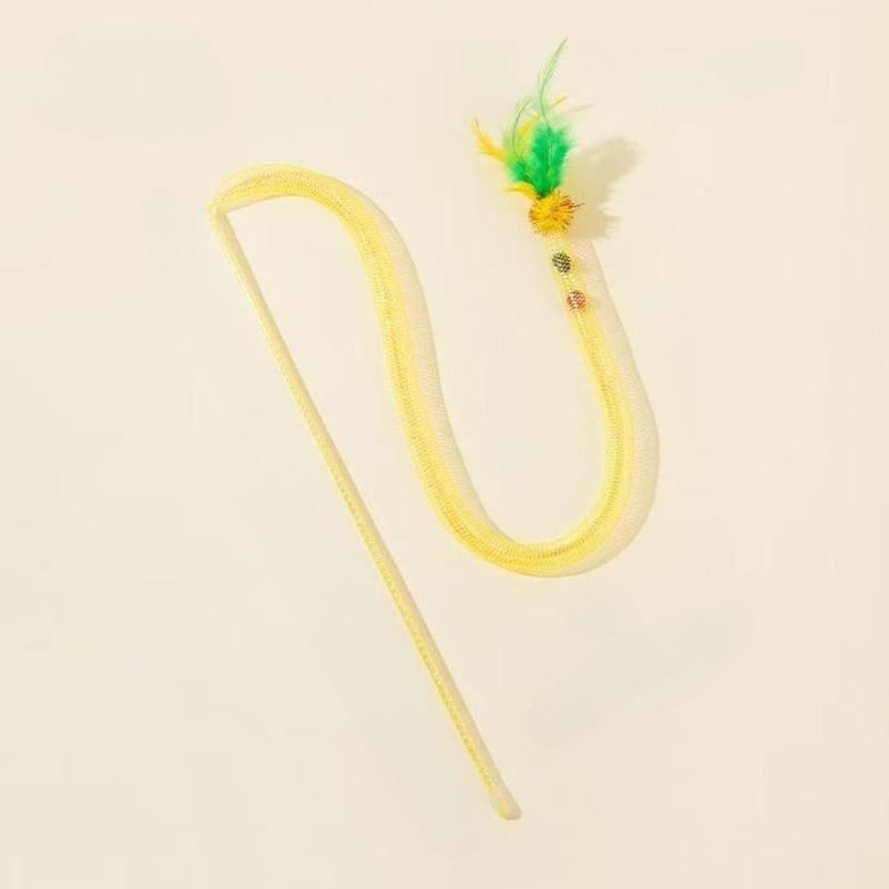 2 Stück/3 Stück Feder-Kratzbaum-Stab für Katzen, elastisches Netzrohr, Katzenspielzeug-Stab, interaktives Spielzeug für Kätzchen, Haustier-Stab