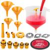 Ultimate No Spill Coolant Funnel Kit - 19-Piece Spill-Free Radiator Funnel Set, Spill Proof Radiator Bleeder Kit, Coolant Filling, Radiator Filler,