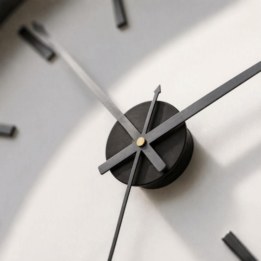 Battery Operated Wall Clock Sticker Frameless Wall Clock Decor DIY Clock Kit Office Decoration