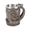 Viking Beer Mug Vintage Large Capacity Stainless Steel Liner Mug Resin Process Ornaments for Beer