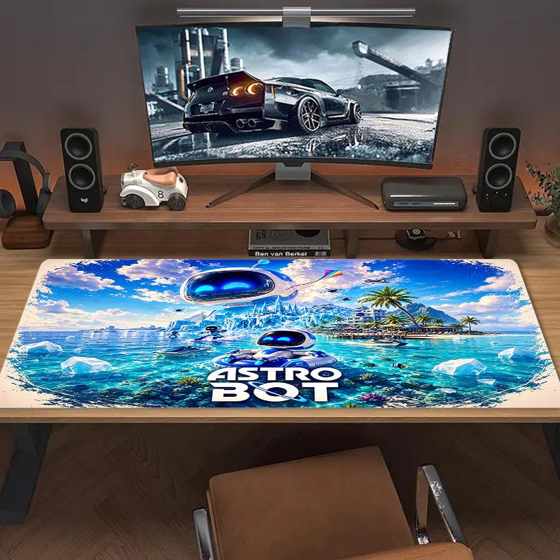 Astro bot Color Mouse Pad Large Gaming Table Cushion Non-slip Laptop Tablet Big Mousepad XXL Mat Mini PC Playmat With Lock edge
