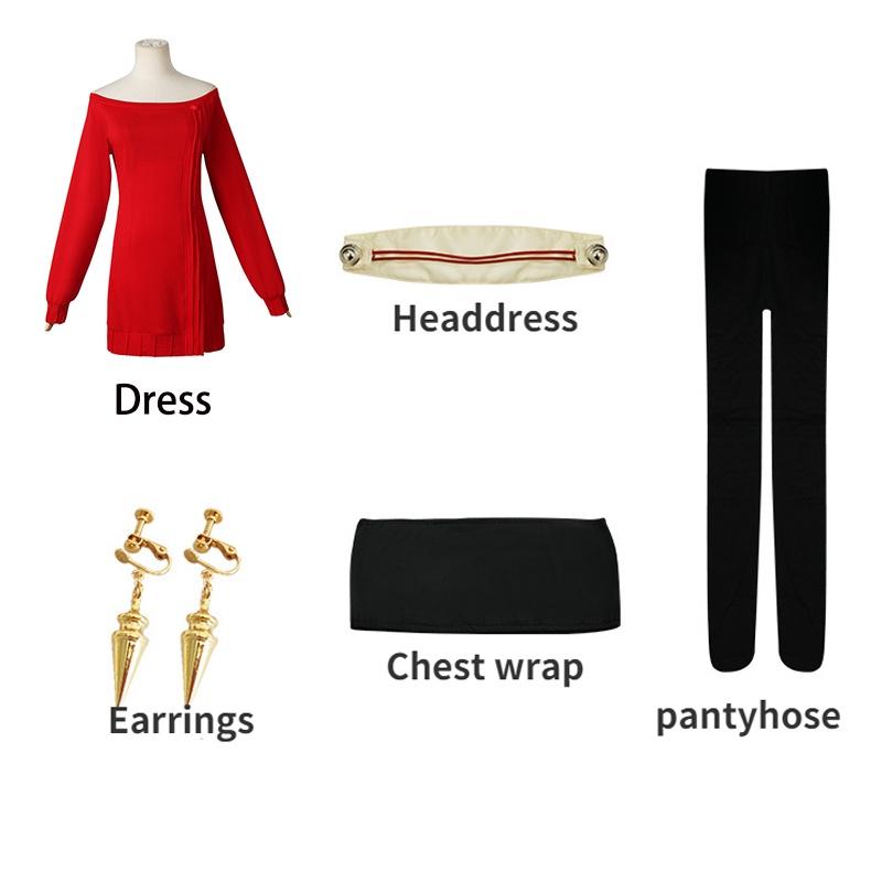 Spy×family Yor Forger Cosplay Costume Dress Halloween Carnival Role Play Party