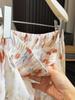 Gonna midi a ruota a vita alta con stampa floreale colorata in stile francese per donna - Slim fit Primavera & Estate
