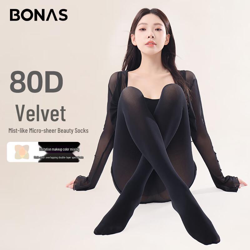 BONAS Women's 80D Illusion Warm Pantyhose