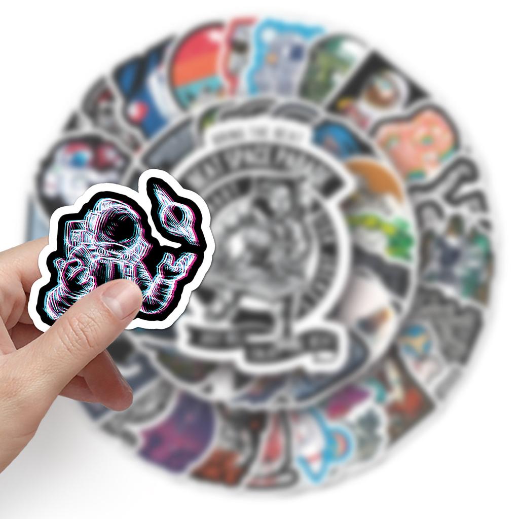 54 Dream Space Astronaut Doodle Creative Suitcase Stickers Laptop Scooter Cartoon Decorative Stickers