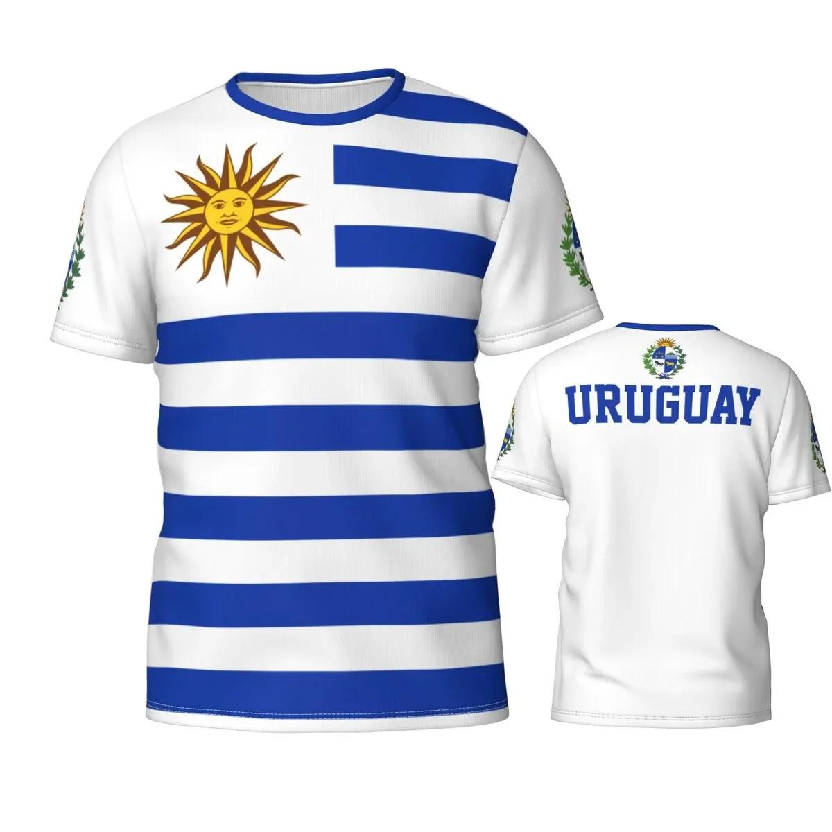 

Uruguay Flag Football T-shirts Gym Sports Men & Women Short-sleeved T-shirt Gift for Soccer Fans Uruguayan Badge 3D Printed Tees 4XL