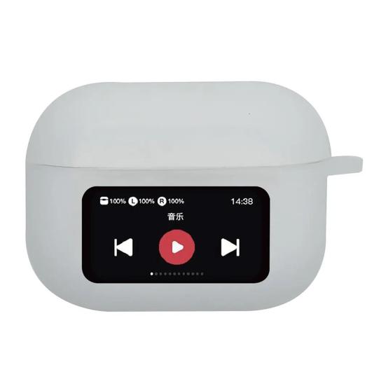 Bluetooth-compatible Earbud Silicone Case for AirPods Shockproof Wireless Earphone Charging Case Cover with Screen Headphone Protective Shell Sleeve