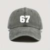 1PC Washed 67 Star Hat! Soft Top Breathable+adjustable Headband, Suitable for Retro Fashion Accessories for Commuting/travel