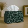 1pc of Modern Abstract Tissue Box Cover with a Stone-Like Green Texture, Made from High-Quality, Waterproof, Durable, And Lightweight Materials. It Is