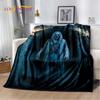 Stil Gothic Horror Charakter Totenkopf Geist Geist Weiche Decke für Zuhause Schlafzimmer Bett Sofa Picknick Reisen Perfektes Geschenk