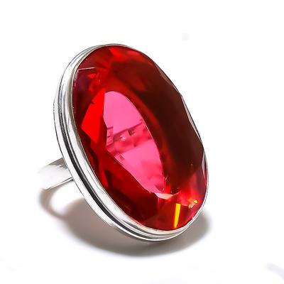 Mosambik Granat Edelstein Handgefertigt 925 Sterlingsilber Schmuck Ring Größe 7 U8r44