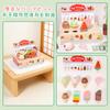Julanpo Wooden Ice Cream Shop Play Set - 35-Piece Set, Montessori Educational Toy, Made of Natural Wood, Easy To Clean, for Ages 3, 4, and 5, Girls